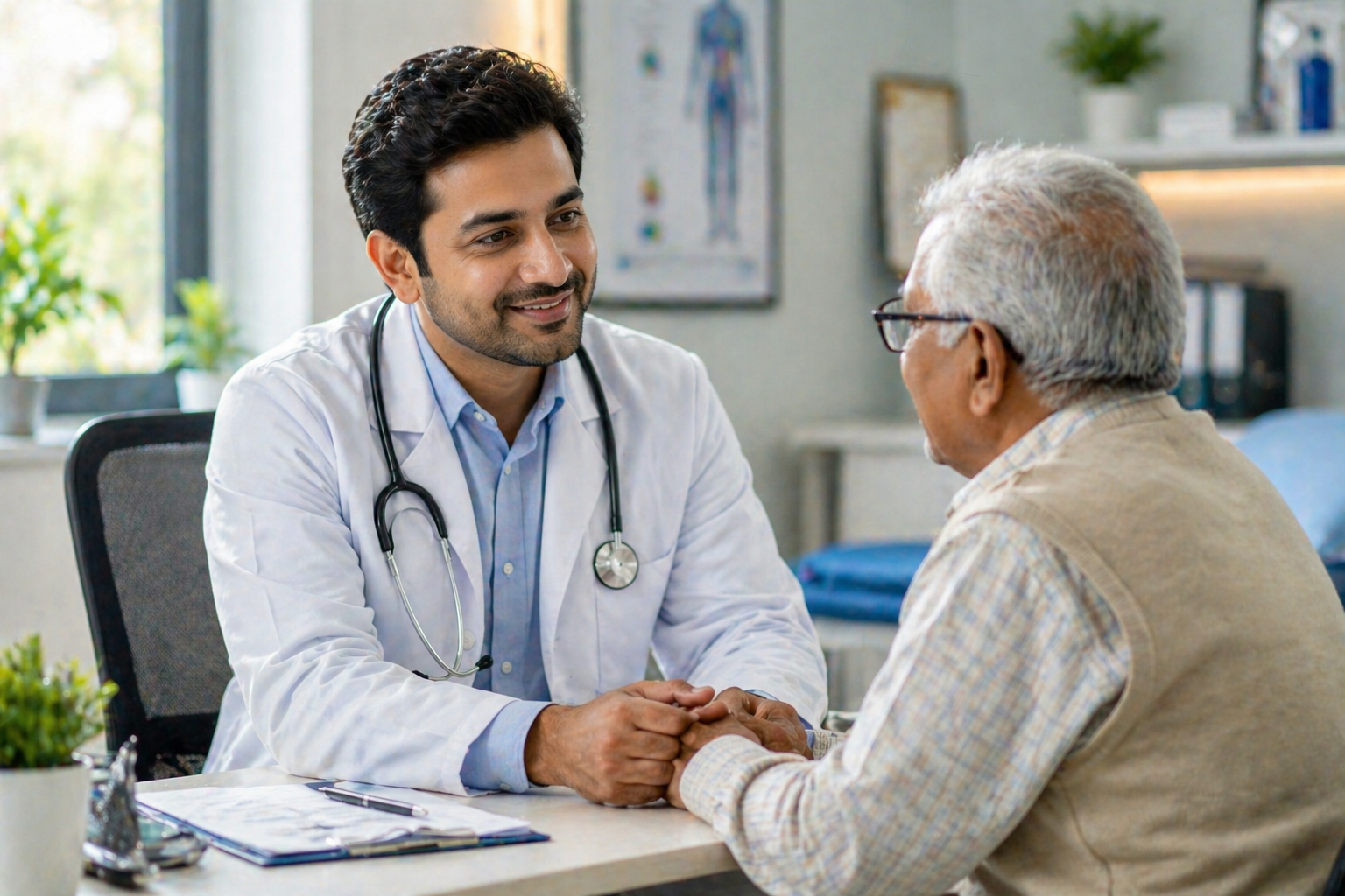 Dr. Aman Verma in consultation — listening-first care